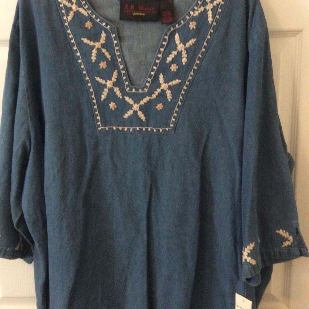 Plus size Capri denim set.